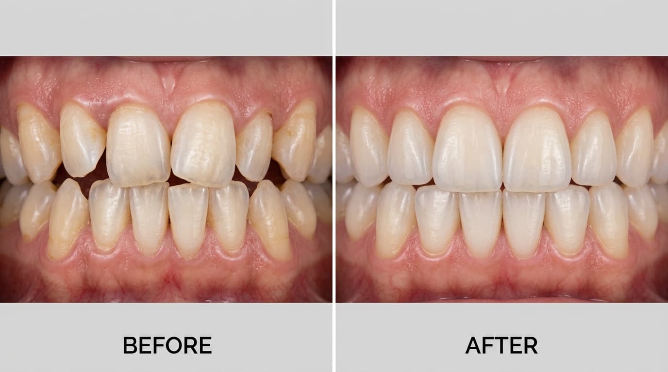 Invisalign Şeffaf Plak Ortodonti Tedavisi Öncesi ve Sonrası Karşılaştırması